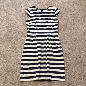 Black & white comfortable work dress